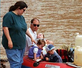 The Eric Rowley Family at the Mexican Hat Boat Launch